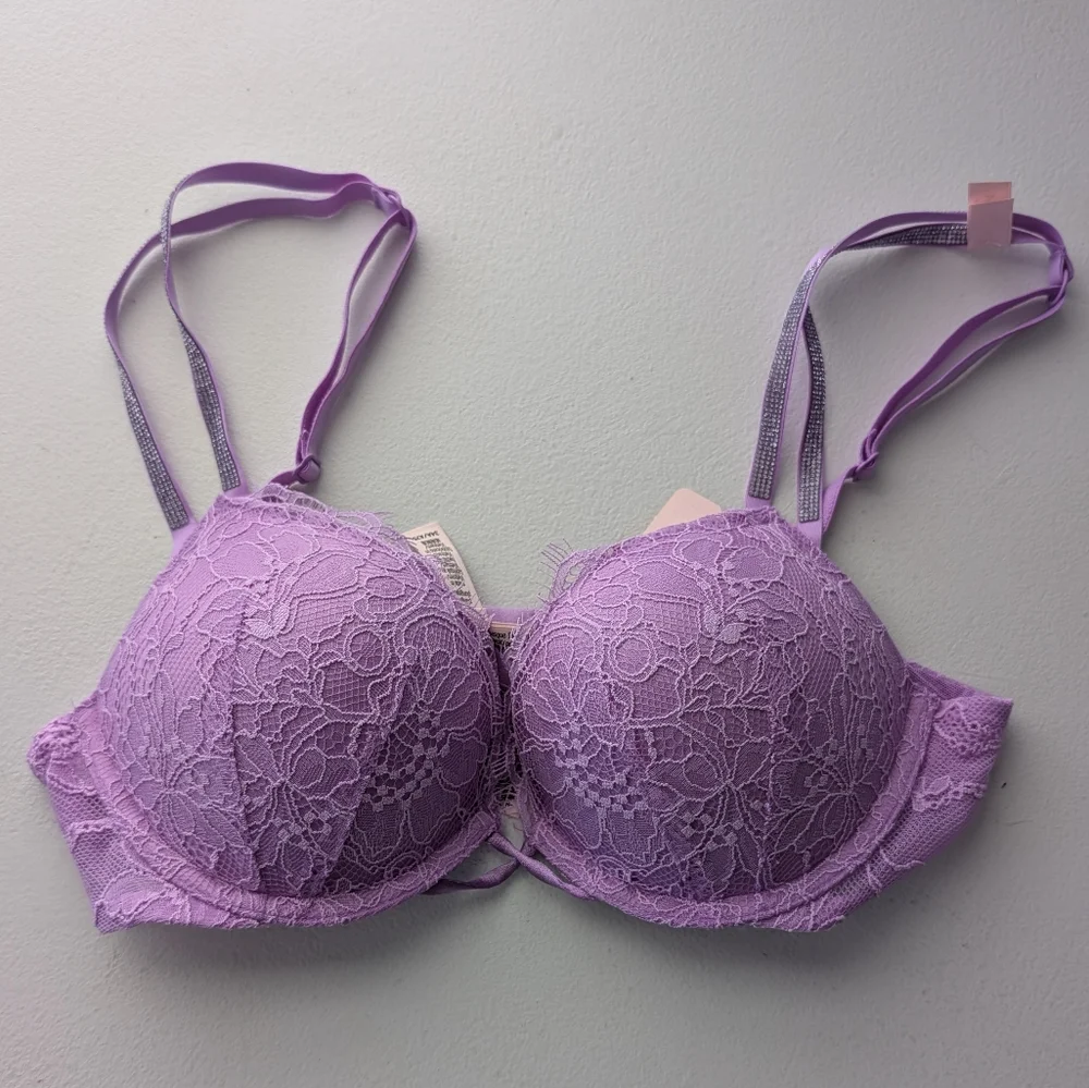 NEW Women's Victorias Secret 34A Bombshell Rhinestone Bra - Picture 1 of 7